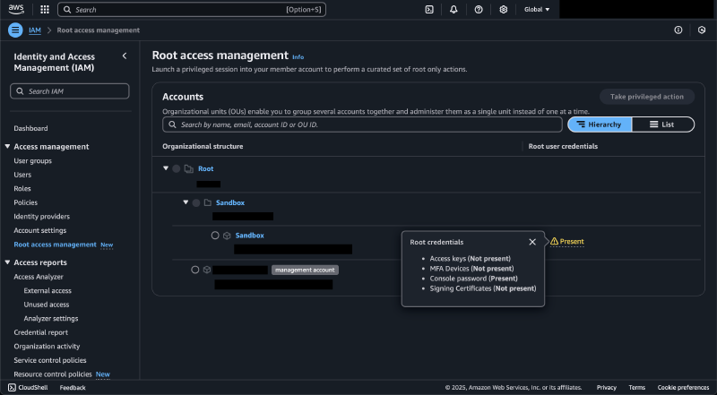 Check Root user credentials