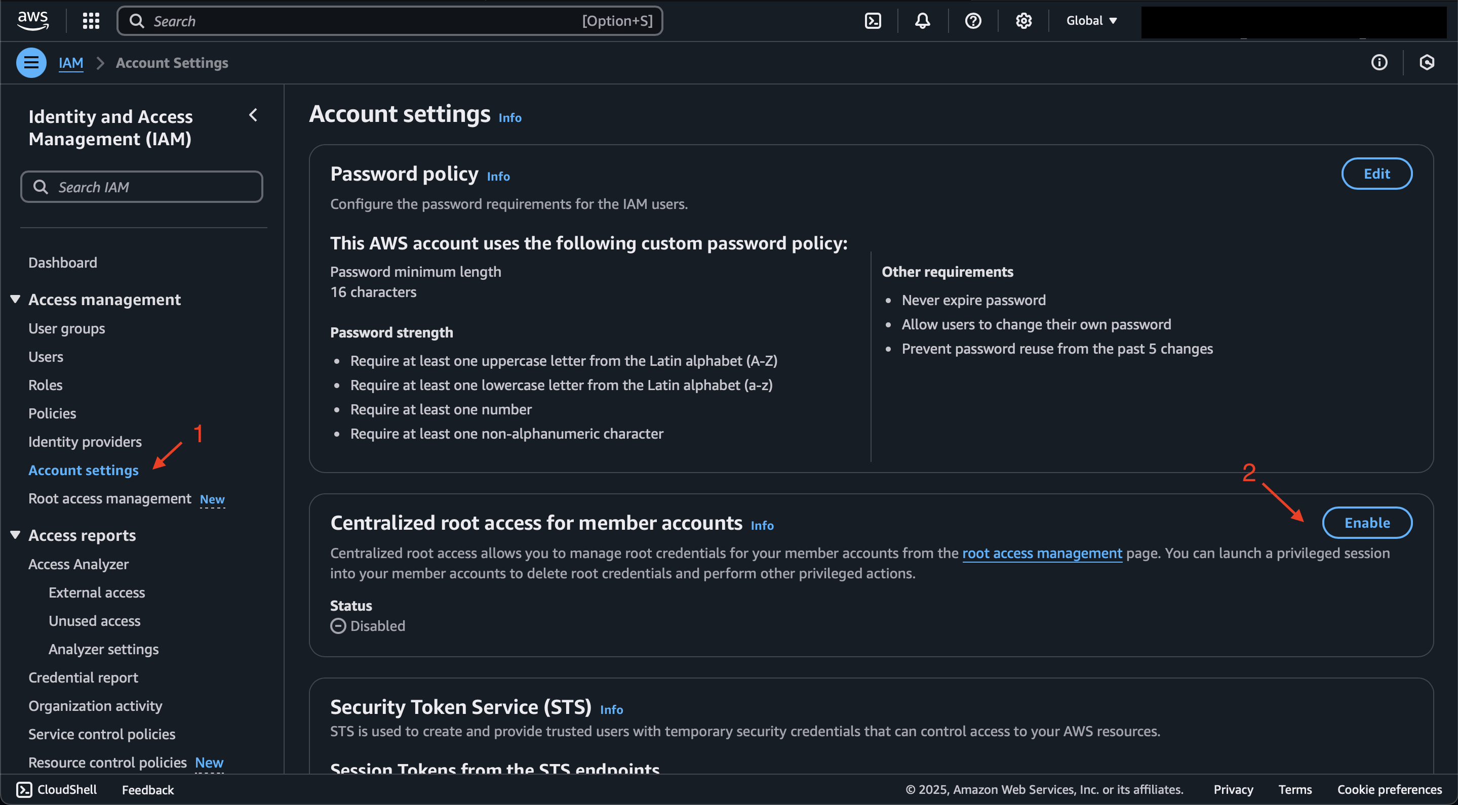 Enable Root access management