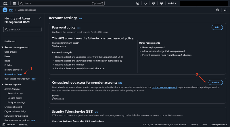 Enable Root access management