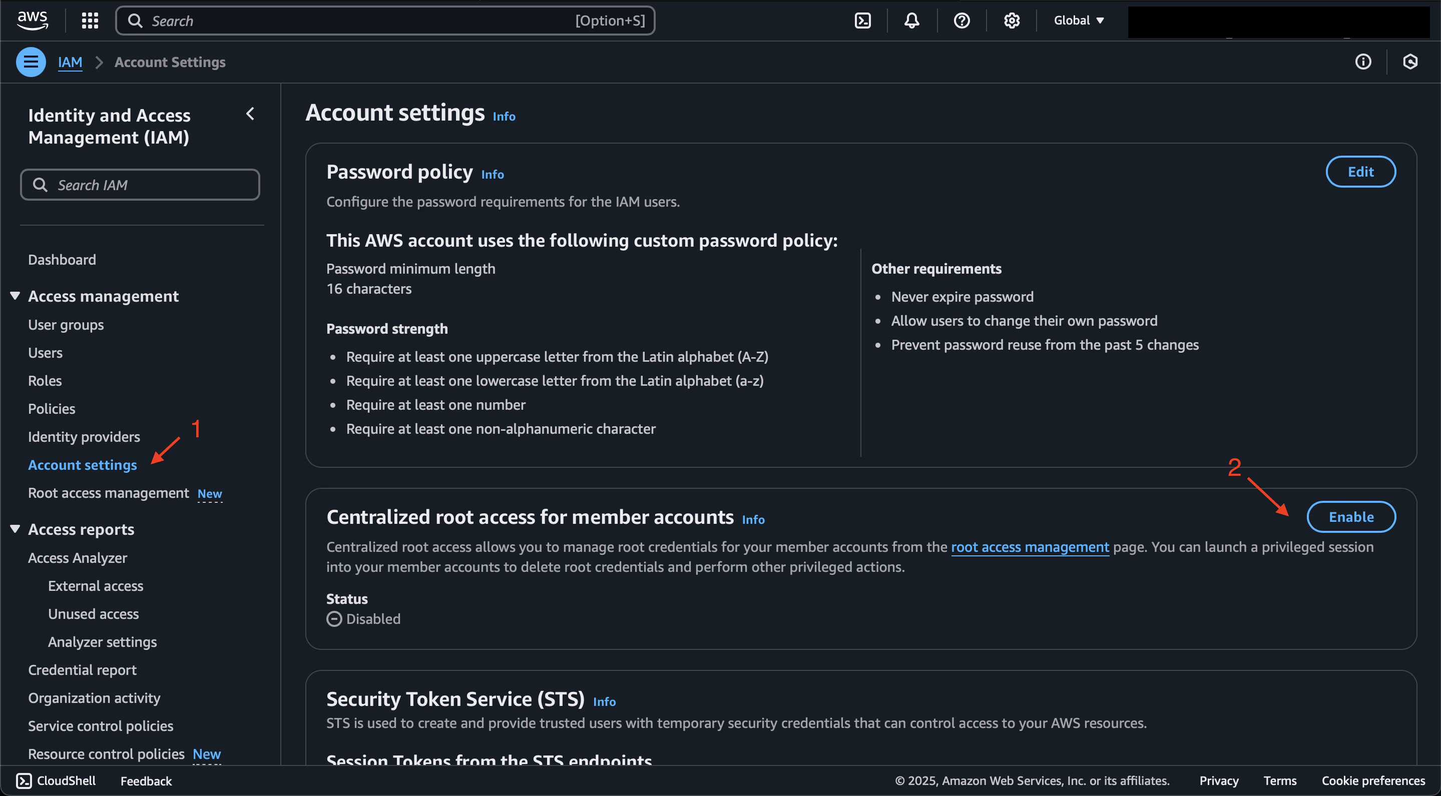 Enable Root access management